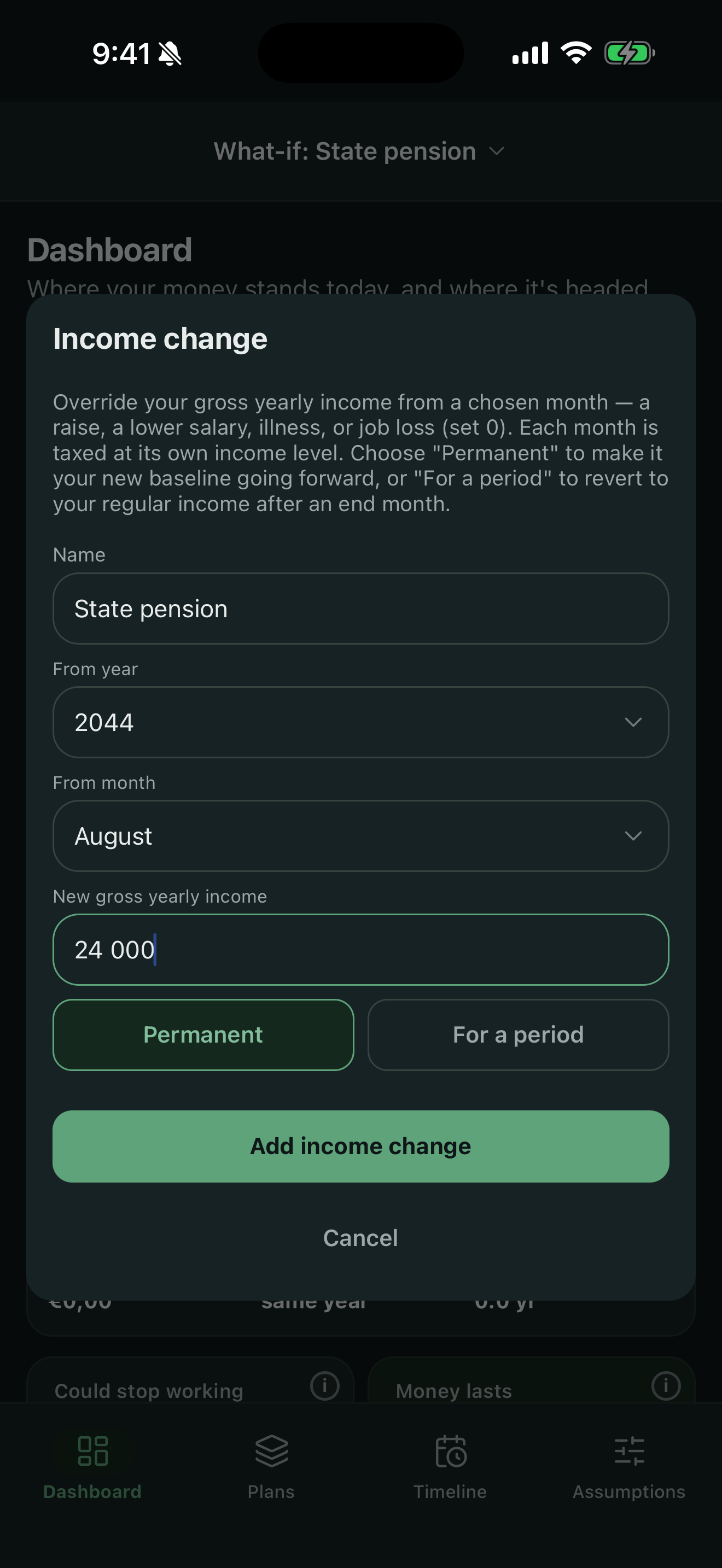 What if I retired onto a state pension?