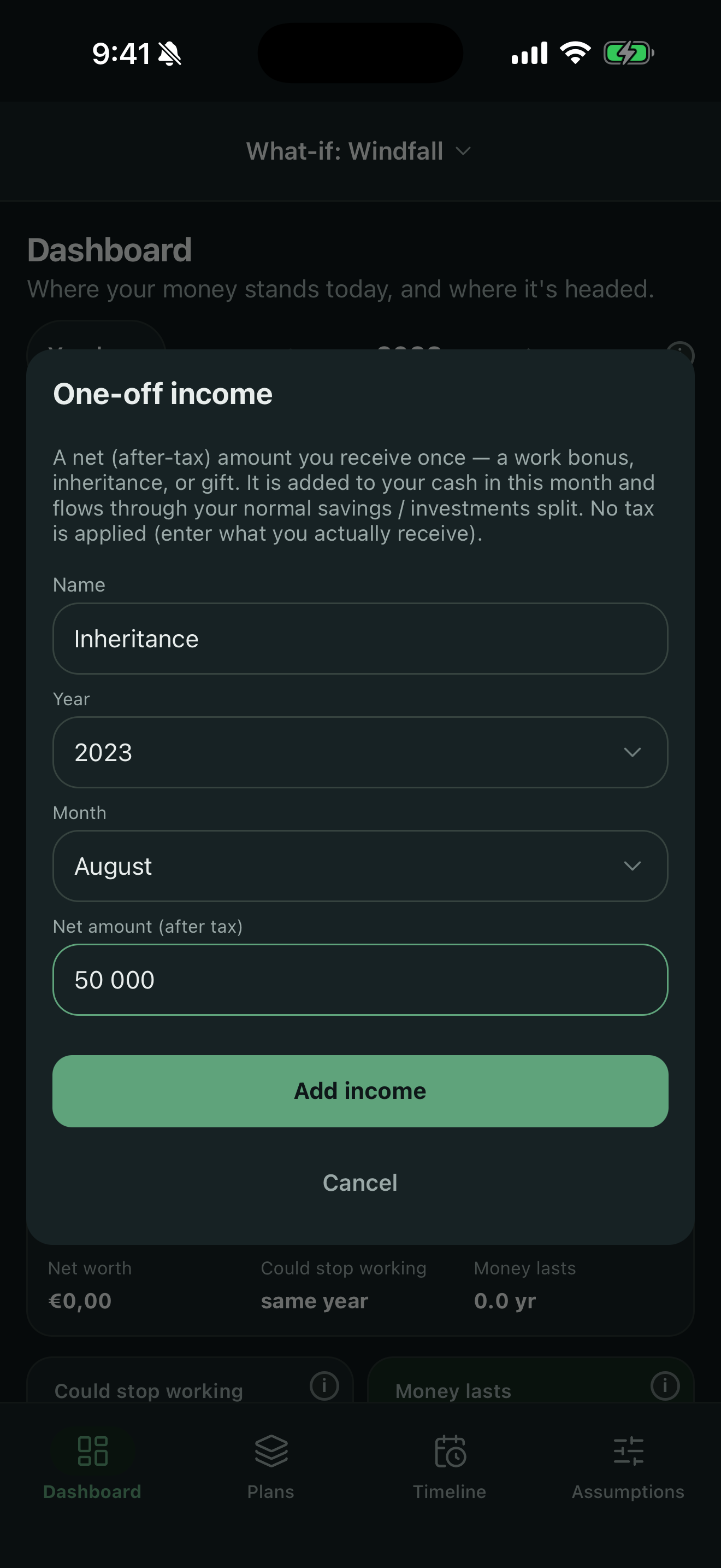 What if I got a bonus, inheritance, or gift?
